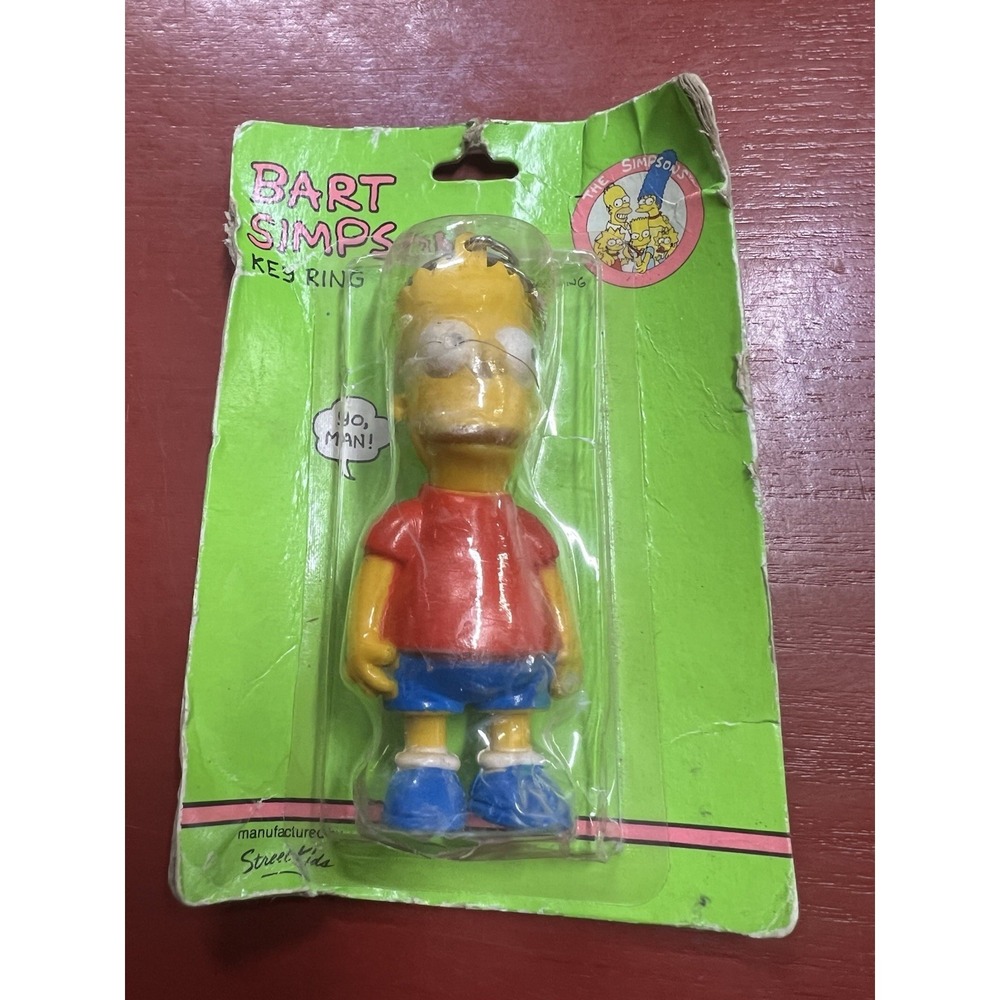 1990 Bart‎ Simpson Key Ring Chain - 20th Century Fox